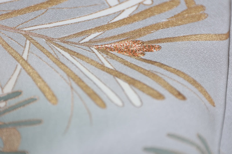 Used kimono (Irotomesode) M-size 100% silk / A508