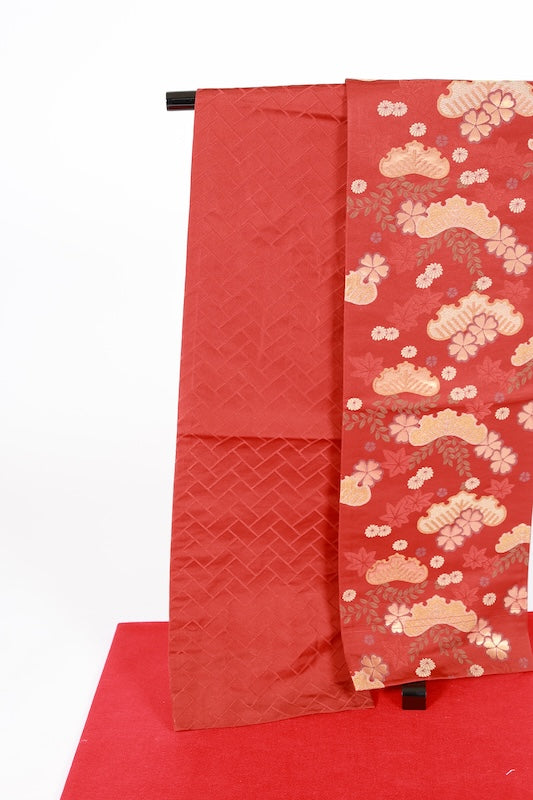 Japanese used sash belt (Nagoya-obi) polyester /B1267