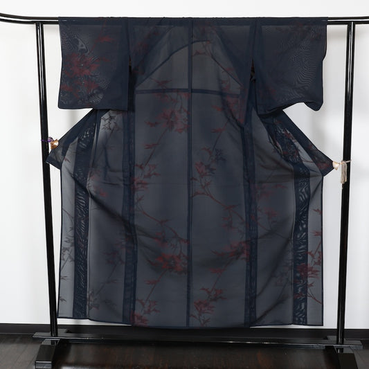 Japanese kimono used <Komon> Msize silk 100% /T274