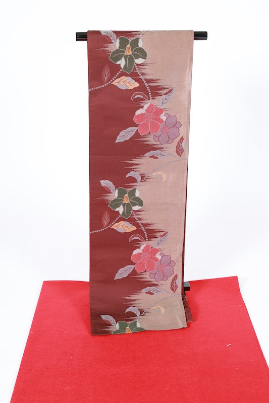 Japanese used sash belt (Nagoya-obi) polyester /B1266