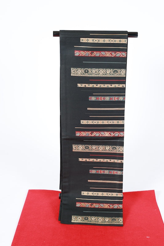 Japanese used sash belt (Nagoya-obi) polyester /B1265