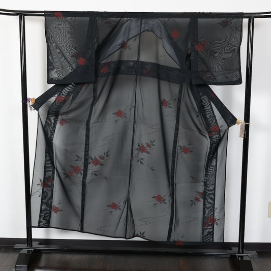 Japanese kimono used <Komon> Msize silk 100% /T265