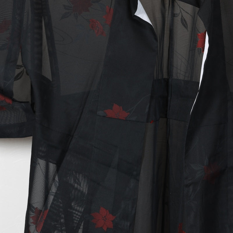 Japanese kimono used <Komon> Msize silk 100% /T265