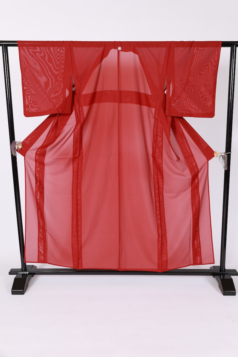 Japanese kimono used <iromuzi> Msize polyester /B641