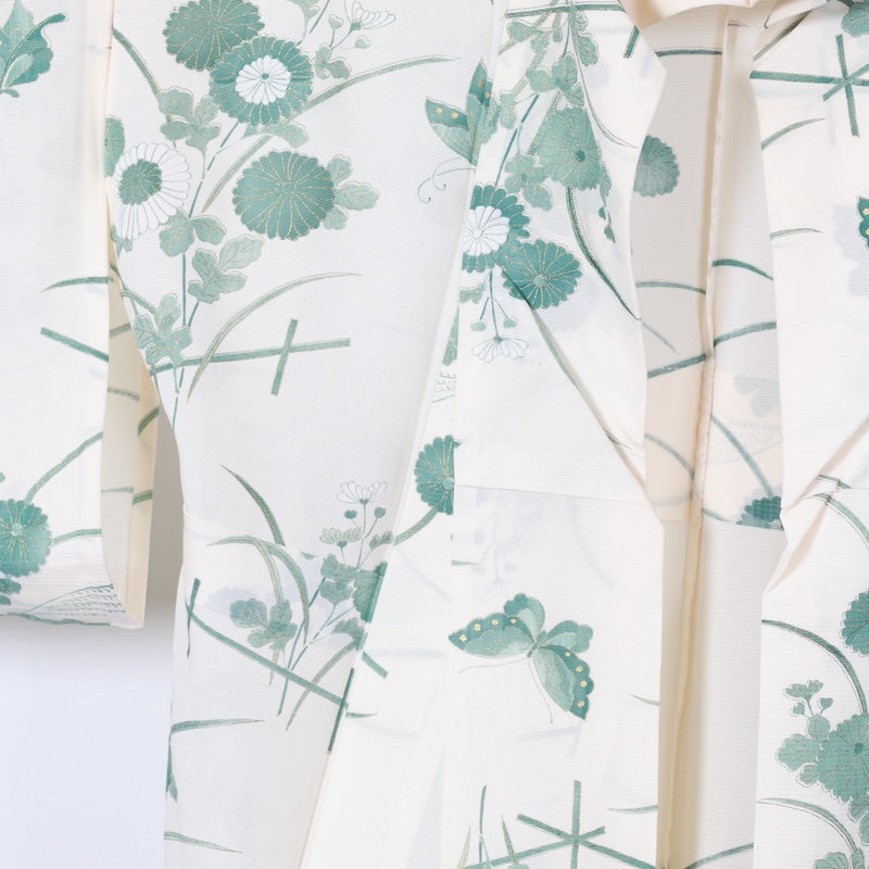 Japanese kimono used <Komon> Msize silk 100% /T263