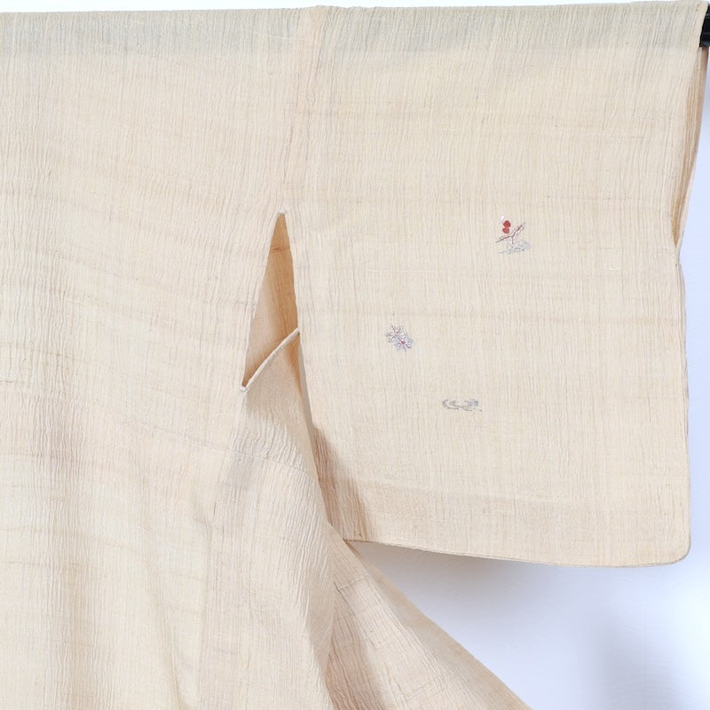 Japanese kimono used <Tsukesage> Lsize linen /T262