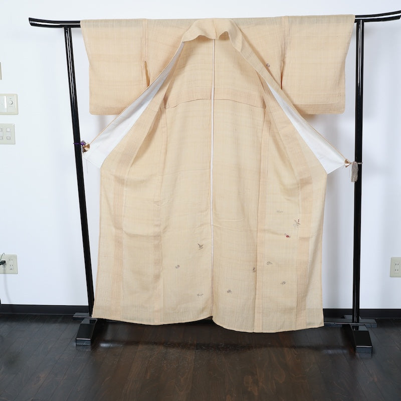 Japanese kimono used <Tsukesage> Lsize linen /T262