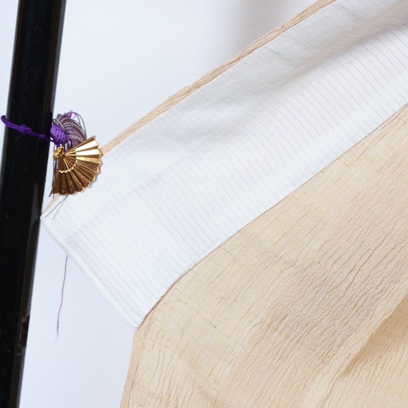 Japanese kimono used <Tsukesage> Lsize linen /T262