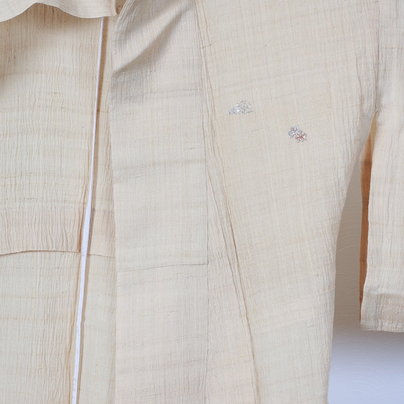 Japanese kimono used <Tsukesage> Lsize linen /T262