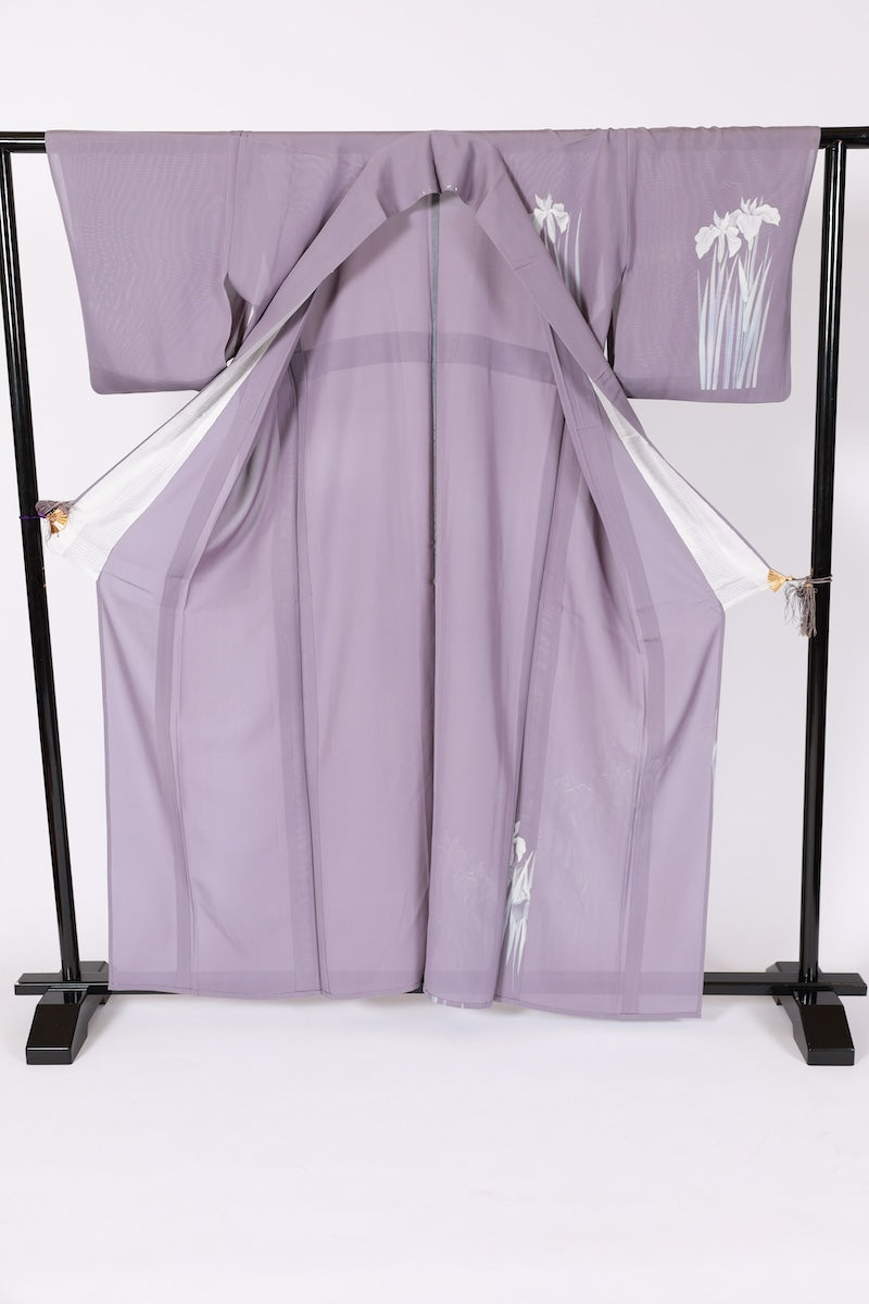 Japanese kimono used <ysukesage> Lsize silk 100% /B637