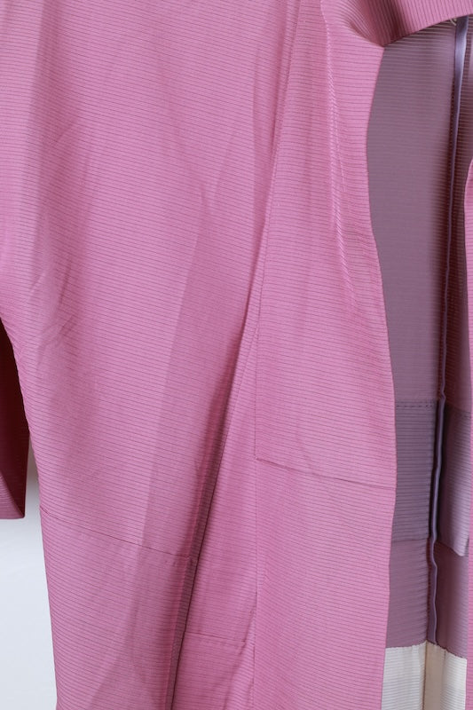 Summer kimono used, ro (gauze weave), light purple, single crest of a round quince blossom, L182