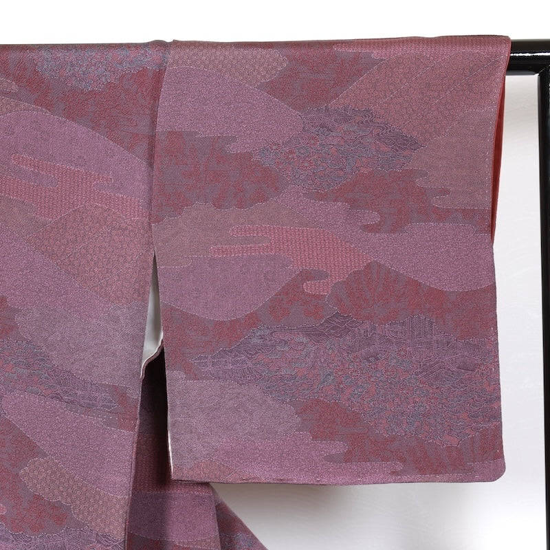 Japanese kimono used <Komon> Msize silk 100% /T289