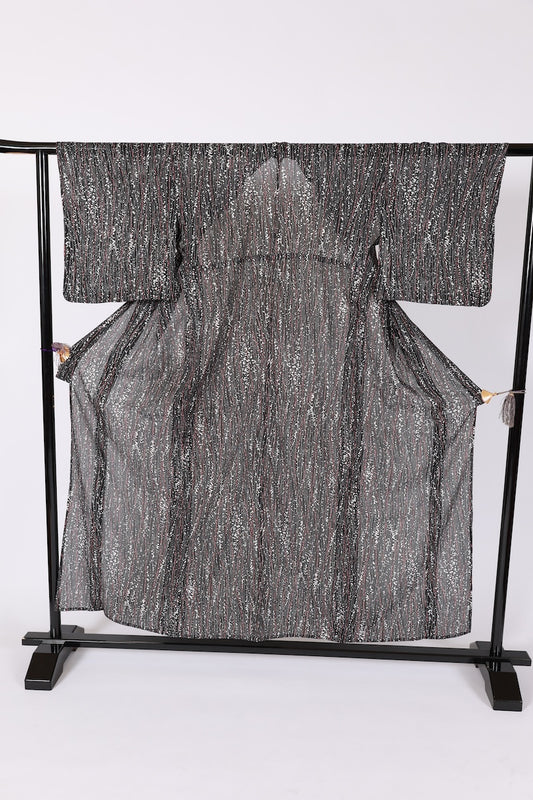 Japanese kimono used <Komon> Msize polyester /B630