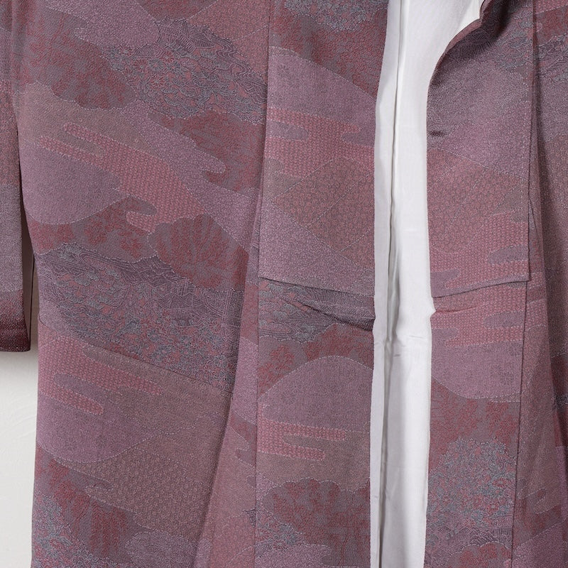 Japanese kimono used <Komon> Msize silk 100% /T289