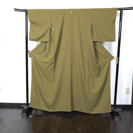 Japanese kimono used <Iromuzi> Lsize silk 100% /T288