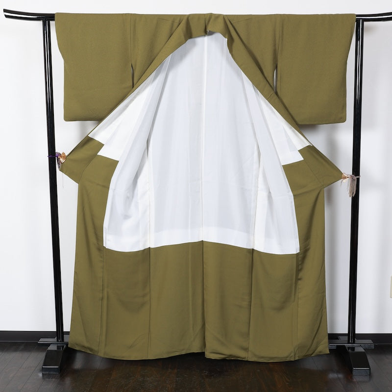 Japanese kimono used <Iromuzi> Lsize silk 100% /T288