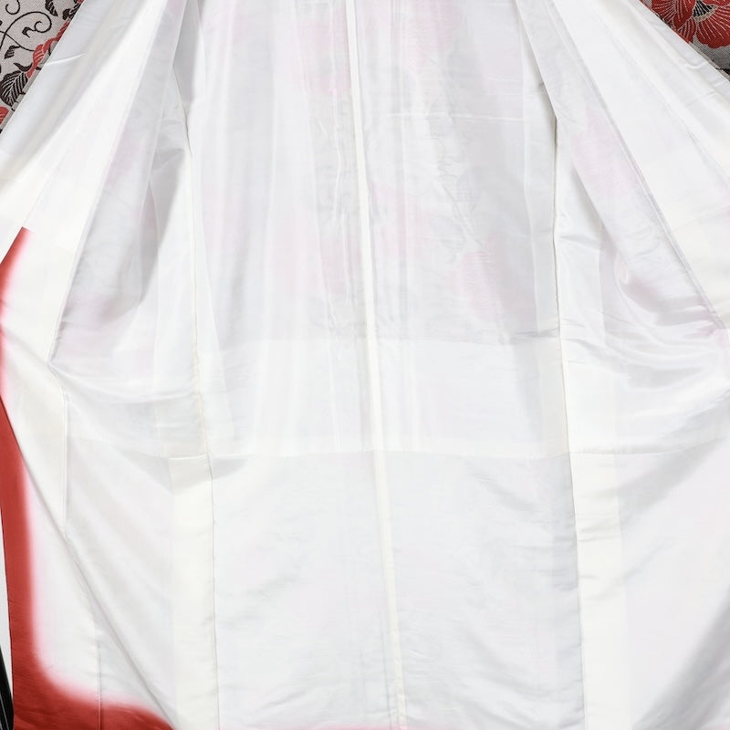 Japanese kimono used <Tsumugi> Msize silk 100% /T287