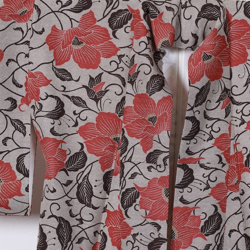 Japanese kimono used <Tsumugi> Msize silk 100% /T287