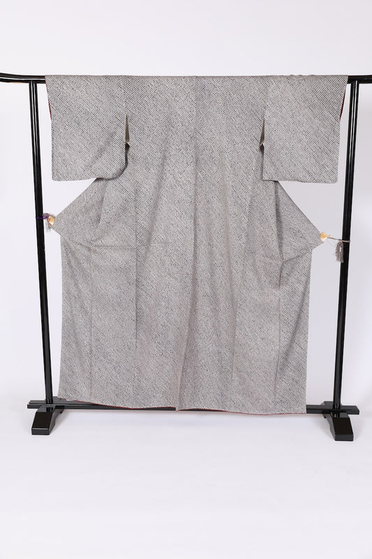 Japanese kimono New <Komon> L-size silk 100% /B615