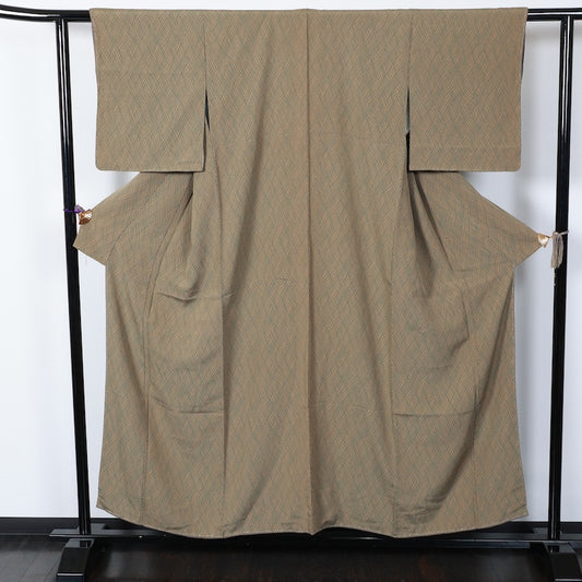 Japanese kimono used <Komon> Msize silk 100% /T285