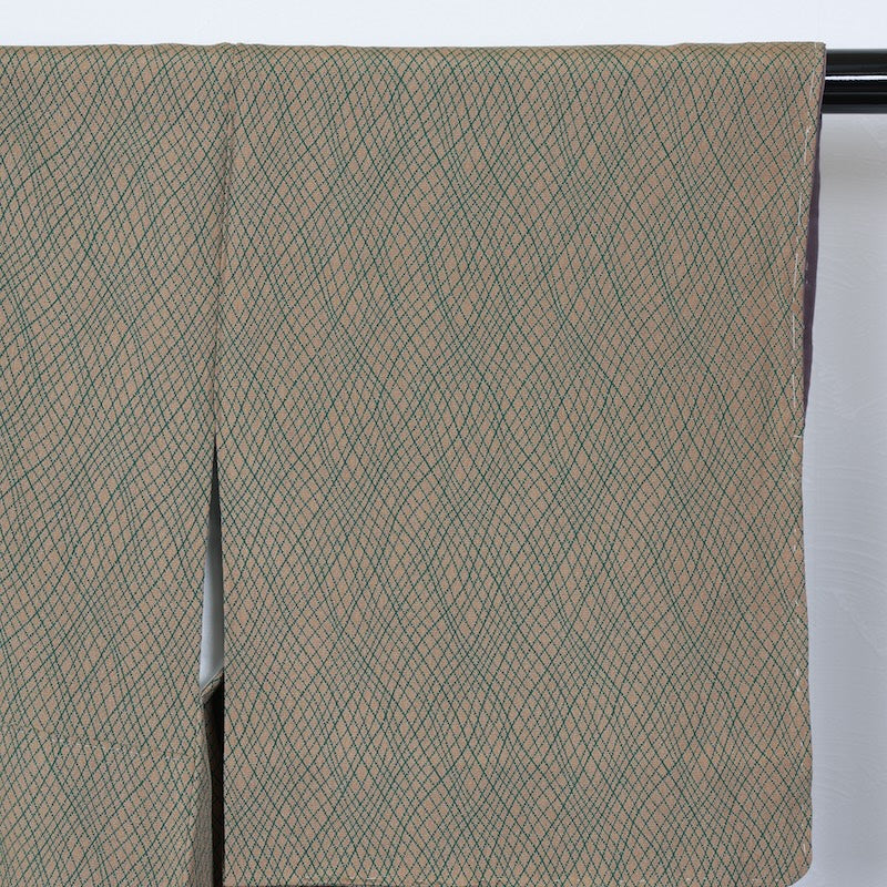 Japanese kimono used <Komon> Msize silk 100% /T285