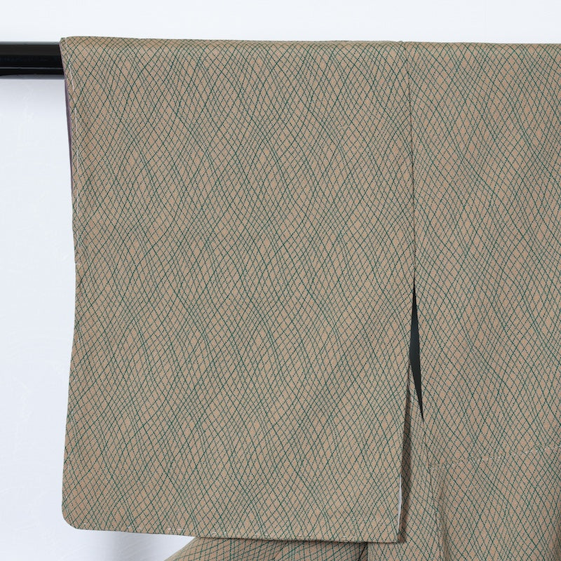 Japanese kimono used <Komon> Msize silk 100% /T285