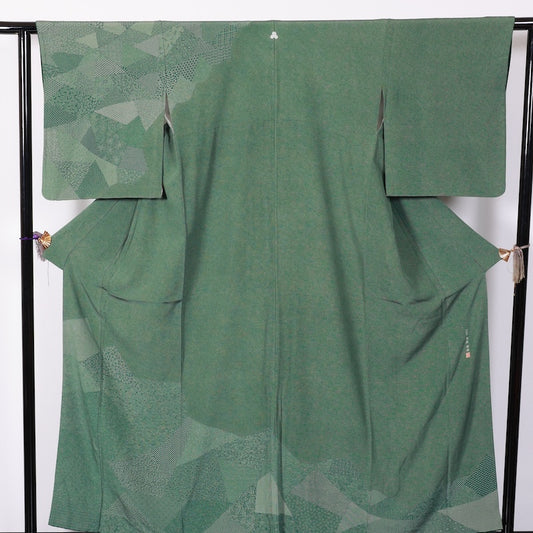Japanese kimono used <houmongi> Msize silk 100% /T281