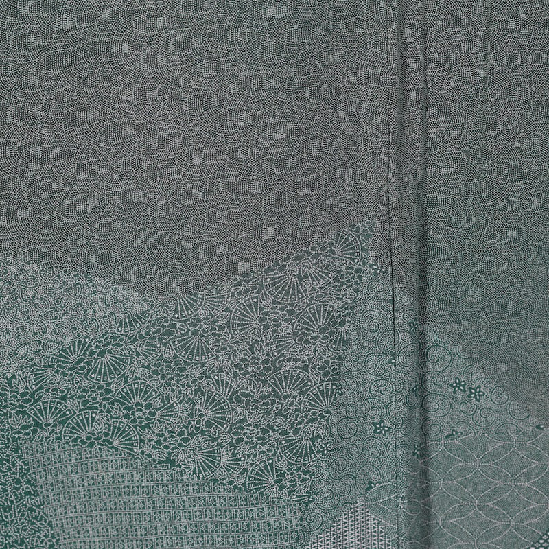 Japanese kimono used <houmongi> Msize silk 100% /T281