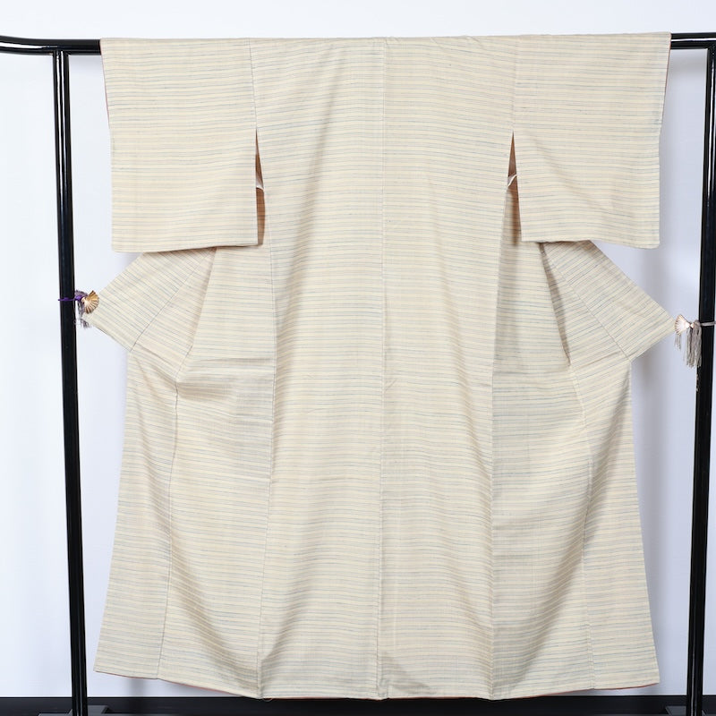 New Unused Japanese kimono <Tsumugi> Msize silk 100% /T278