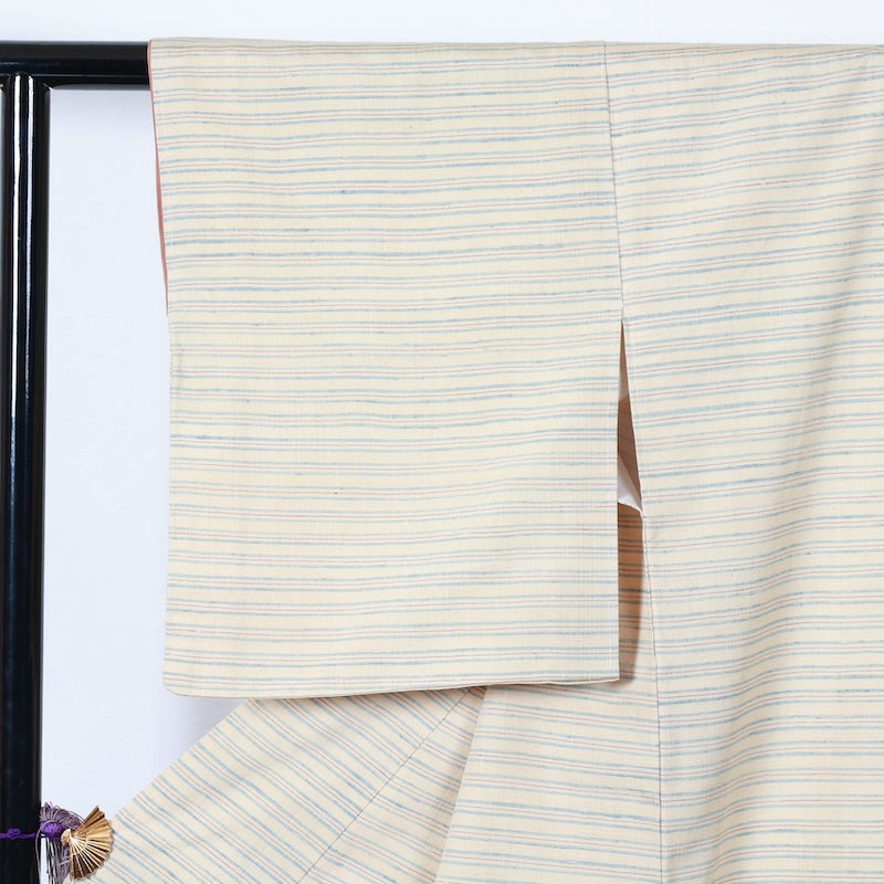 New Unused Japanese kimono <Tsumugi> Msize silk 100% /T278