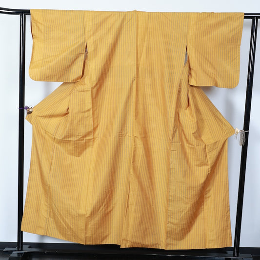 Japanese kimono used <Tsumugi> Msize silk 100% /T276