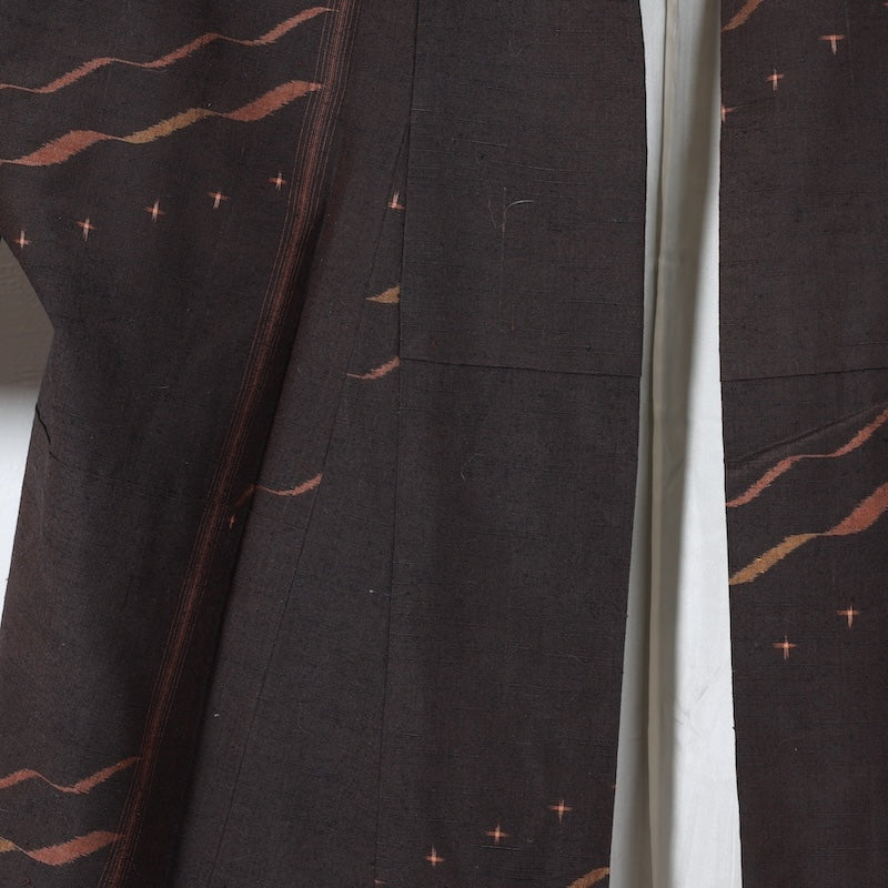 Japanese kimono used <Tsumugi> Msize silk 100% /T275