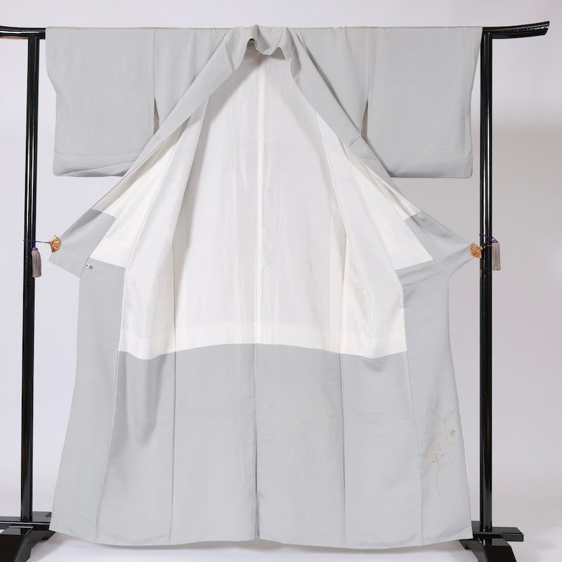 Japanese kimono (Irotomesode) L-size 100% silk / B08
