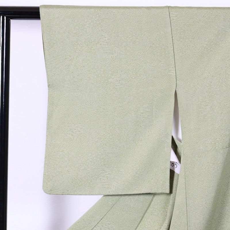 Japanese kimono used <Komon> Lsize silk 100% /T205