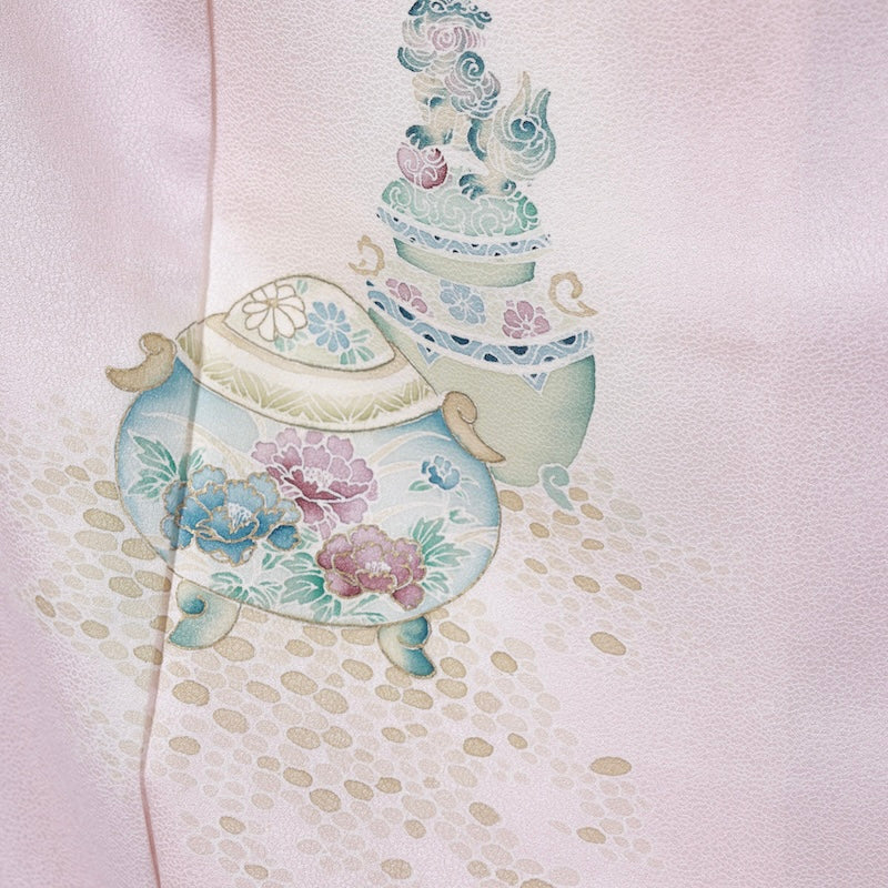 Japanese kimono (Houmongi) M-size 100% silk / B10