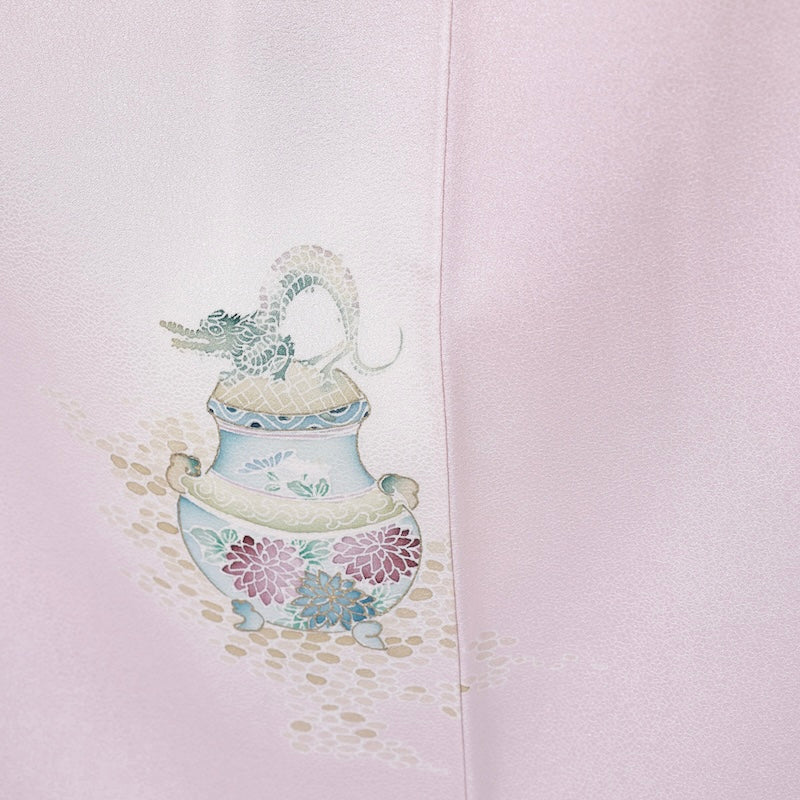 Japanese kimono (Houmongi) M-size 100% silk / B10