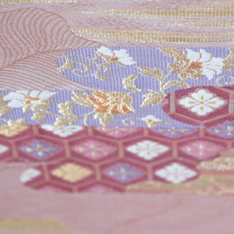 Japanese kimono used sash belt (hukuro-obi) 100% silk / T293
