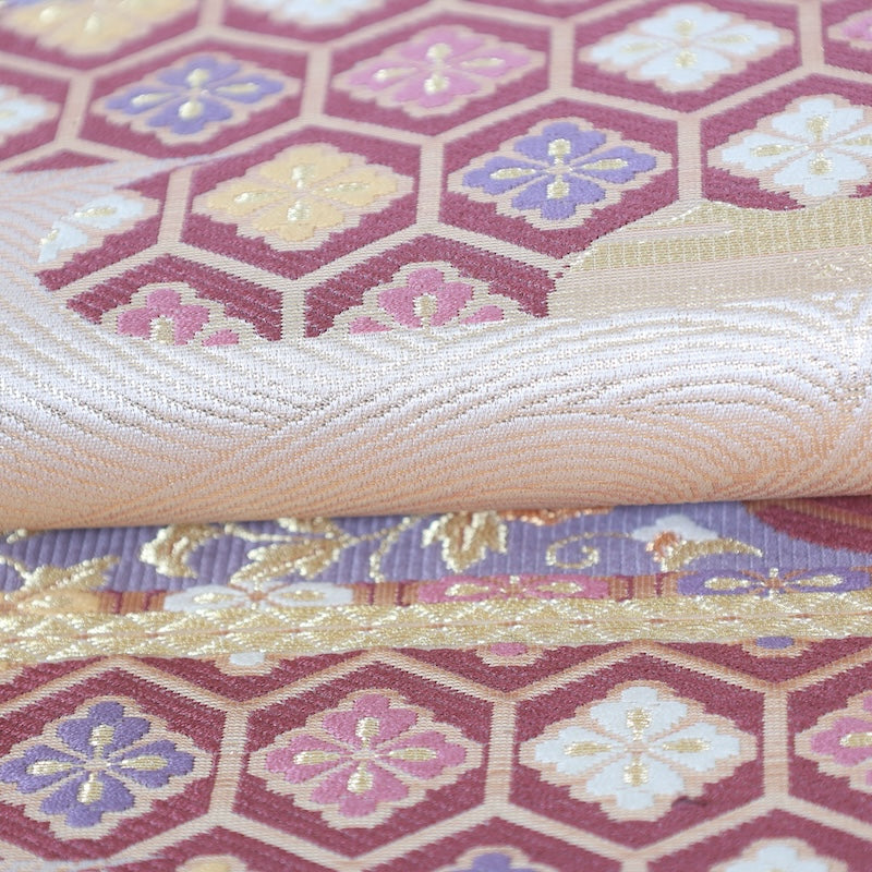 Japanese kimono used sash belt (hukuro-obi) 100% silk / T293