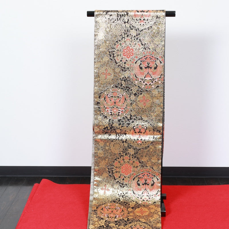 Japanese kimono used sash belt (hukuro-obi) 100% silk / T312