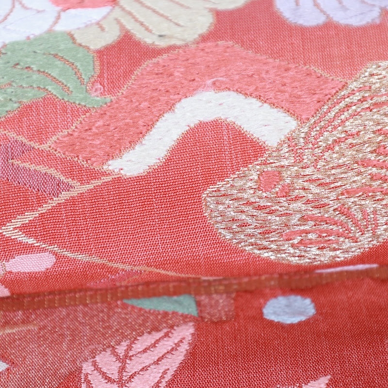 Japanese kimono used sash belt (hukuro-obi) 100% silk / T311