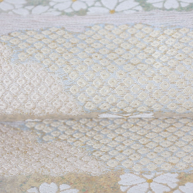 Japanese kimono used sash belt (hukuro-obi) 100% silk / T308