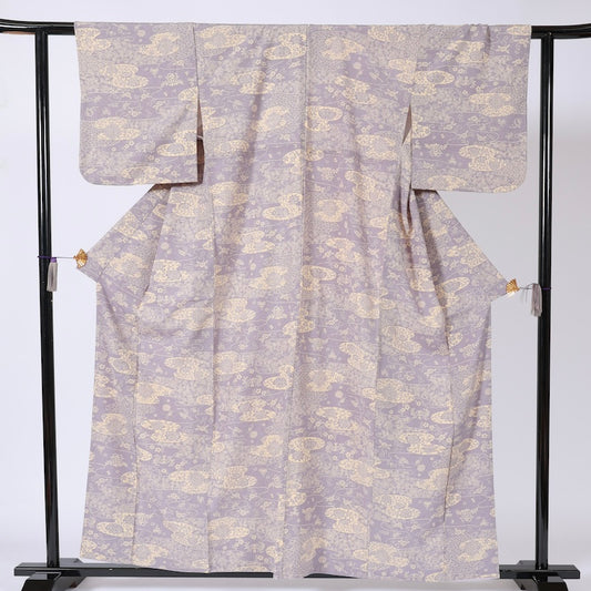 Japanese kimono (Komon) L-size polyester / B115