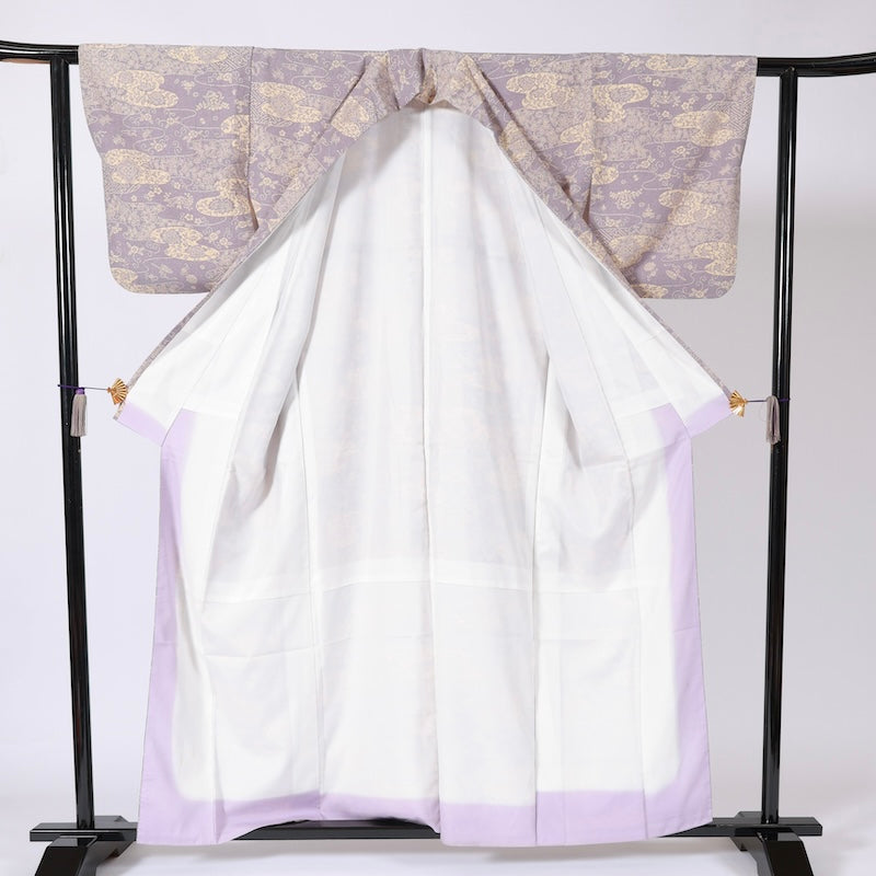 Japanese kimono (Komon) L-size polyester / B115