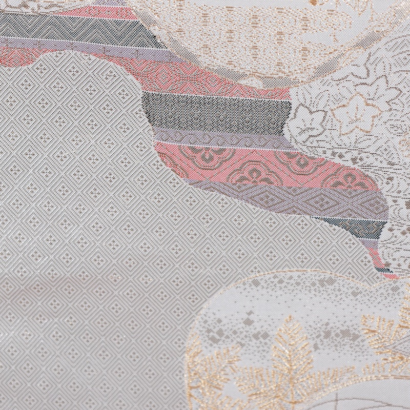 Japanese kimono used sash belt (hukuro-obi) 100% silk / T308