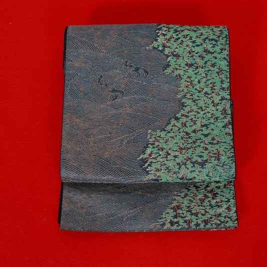 Japanese kimono used sash belt (hukuro-obi) 100% silk / T303