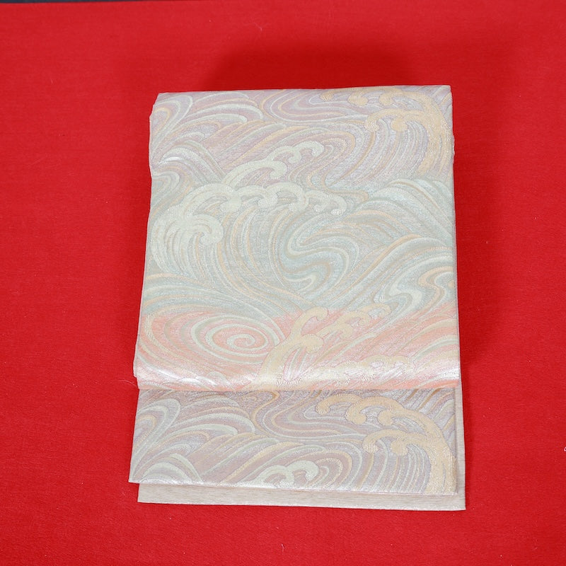 Japanese kimono used sash belt (hukuro-obi) 100% silk / T298