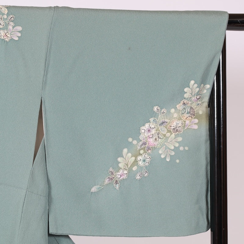 Japanese kimono (Tsukesage) L-size 100% silk / B32