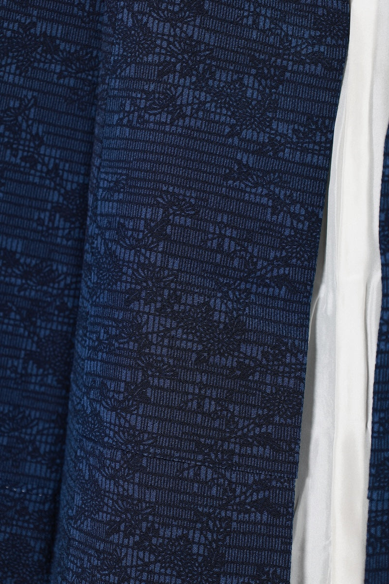 Komon kimono indigo flower New /AZ103