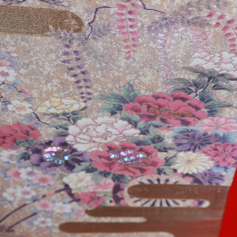 Japanese kimono used sash belt (hukuro-obi) 100% silk / T297