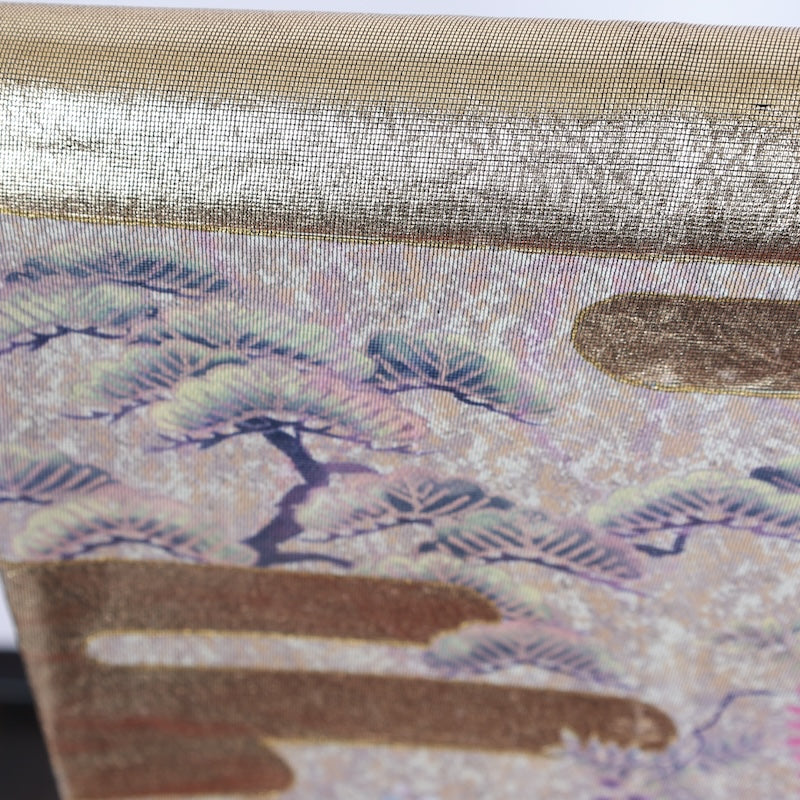 Japanese kimono used sash belt (hukuro-obi) 100% silk / T297